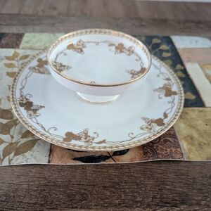 Vintage two-tiered serveware by Nippon